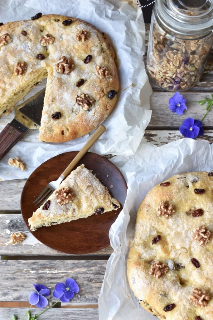 Coca de Pasas y Nueces, Raisins and Walnuts Cake —and David, our High School Graduate and Salutatorian Coca de Pasas y Nueces, Raisins and Walnuts Cake —and David, our High School Graduate and Salutatorian