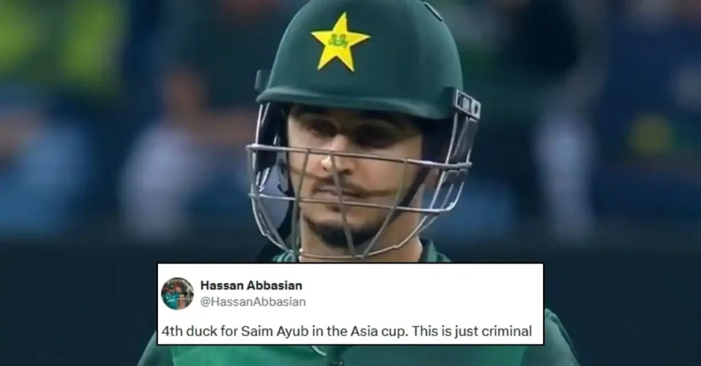Fans brutally troll Saim Ayub as Pakistani batter falls for 4th duck in Asia Cup 2025 – PAK vs BAN