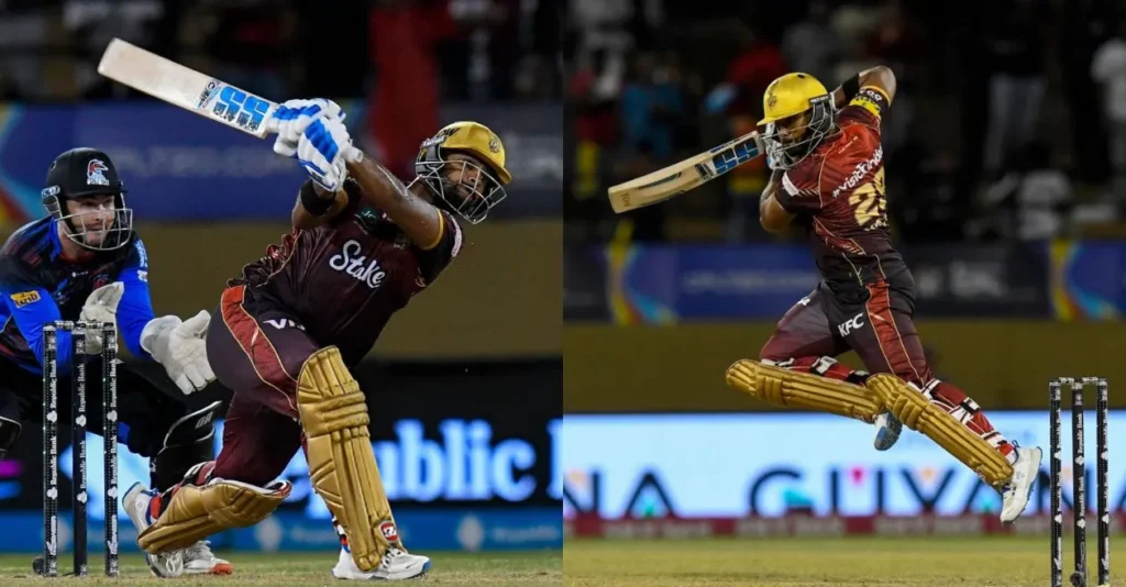 Nicholas Pooran’s spectacular knock storms Trinbago Knight Riders into Qualifier 2 with dominant victory over Antigua and Barbuda Falcons in Eliminator