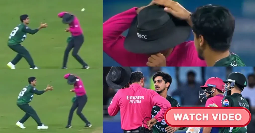 WATCH: Scary moment in Asia Cup 2025 as umpire suffers head blow during Pakistan vs UAE game