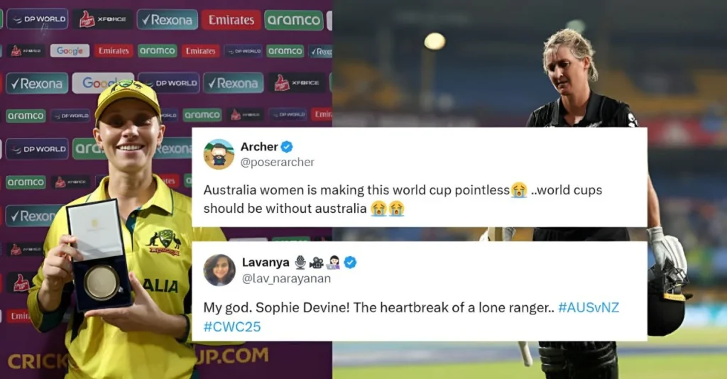 CWC 2025: Fans react after Sophie Devine’s valiant ton undone by Ashleigh Gardner masterclass as Australia outclass New Zealand by 89 runs