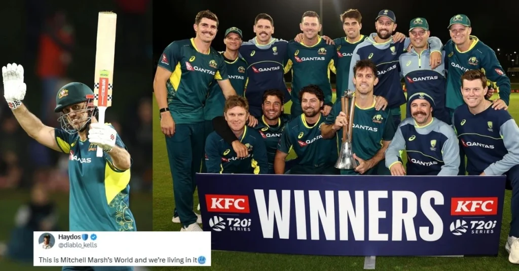 Fans erupt as Mitchell Marsh’s maiden T20I century guides Australia to a series win in the decider against New Zealand Fans erupt as Mitchell Marsh’s maiden T20I century guides Australia to a series win in the decider against New Zealand
