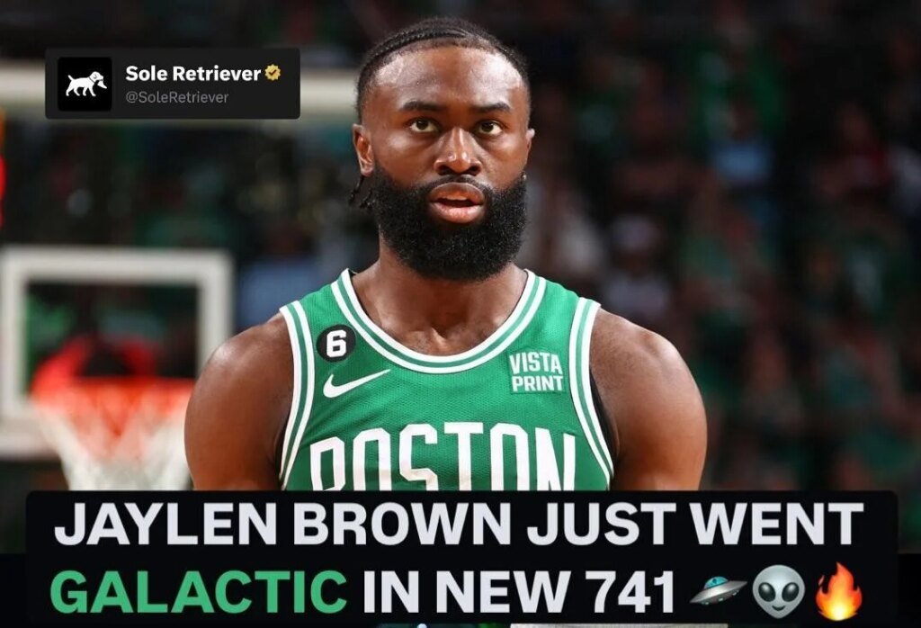 Jaylen Brown Debuts Galactic Green Signature Sneaker At Celtics Media Day
