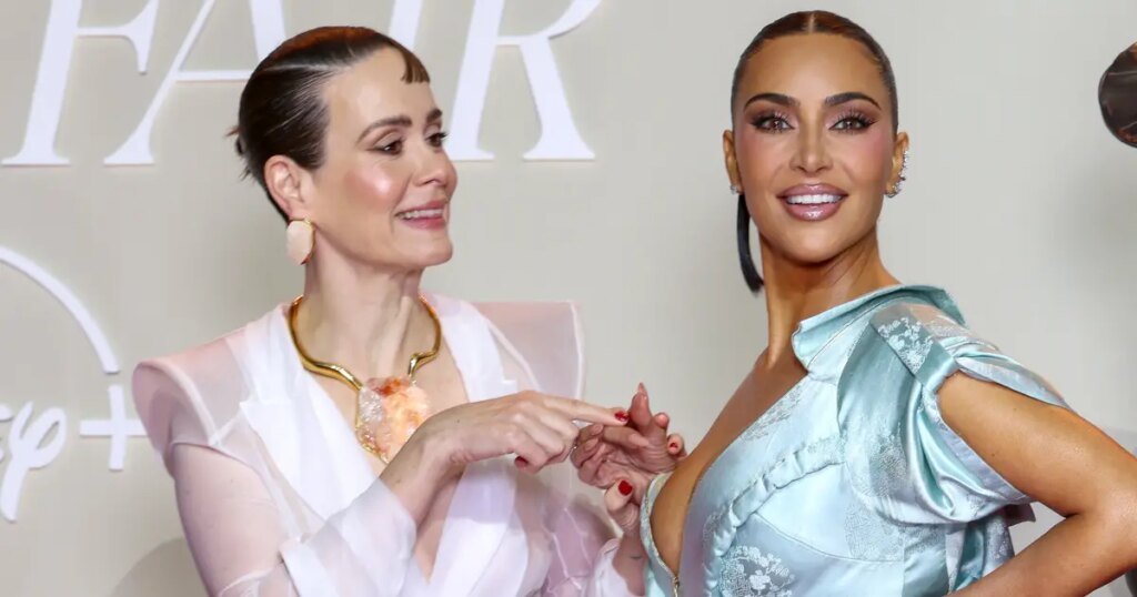 Kim Kardashian Tries to Convince Sarah Paulson the Moon Landing Was Fake