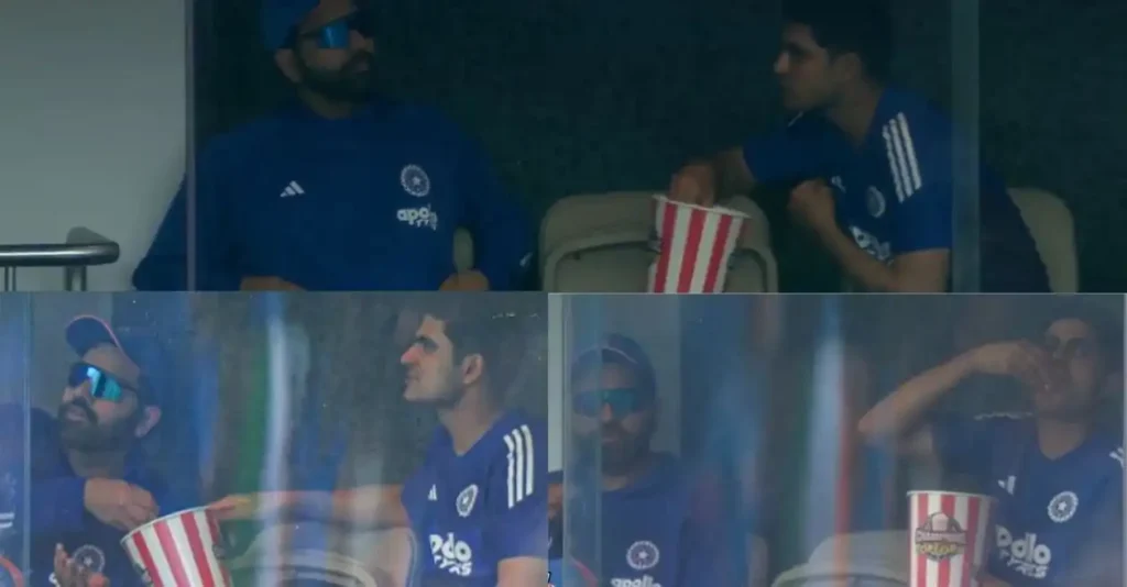 WATCH: Rohit Sharma and Shubman Gill share popcorn bucket during rain break in Perth ODI – AUS vs IND