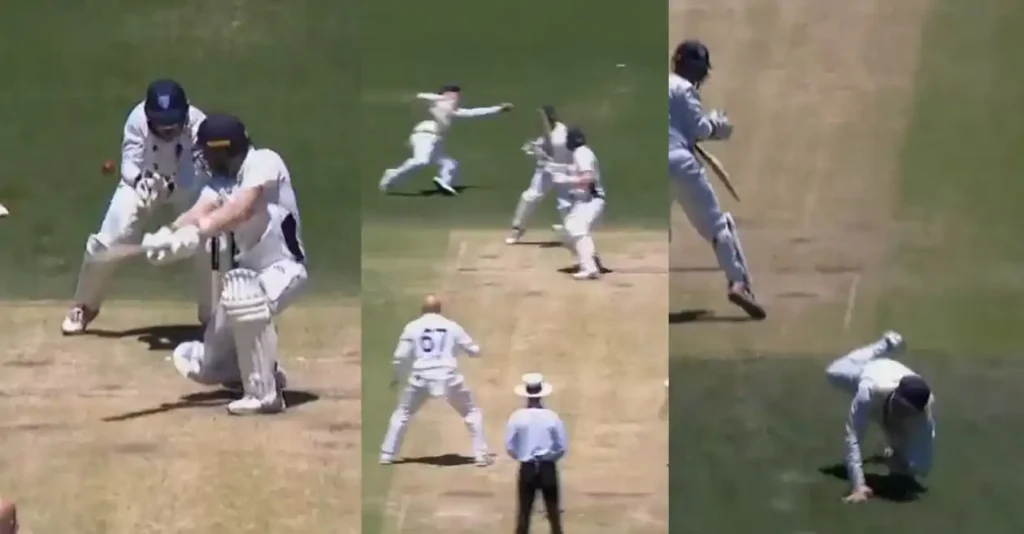 WATCH: Steve Smith grabs a one-handed screamer to dismiss Fergus O’Neill in Sheffield Shield