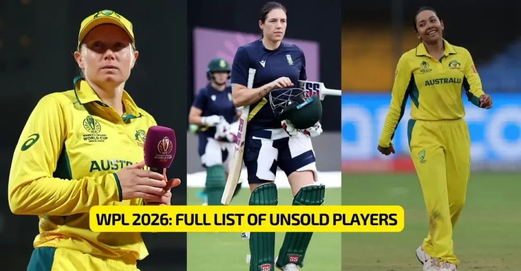 WPL 2026 Mega Auction: Complete list of unsold players