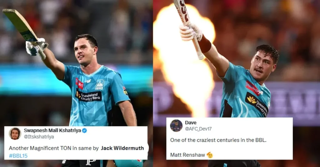 Fans go berserk as Matt Renshaw and Jack Wildermuth guides Brisbane Heat to a record chase against Perth Scorchers in BBL|15 thriller