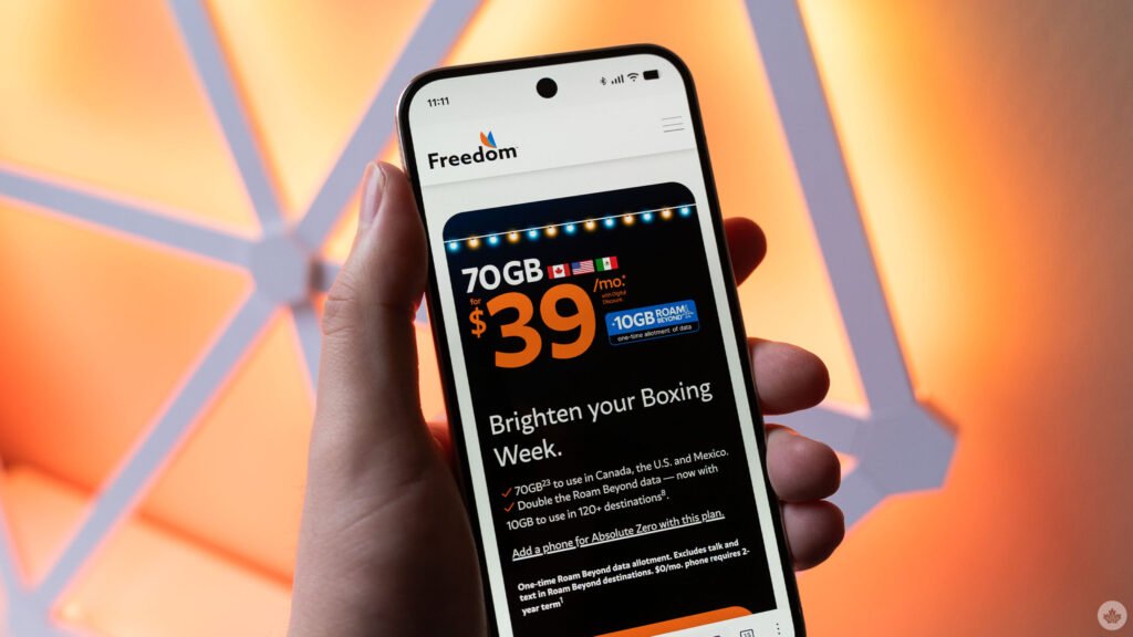 Freedom Mobile pushes out $39/70GB and more Boxing Week deals