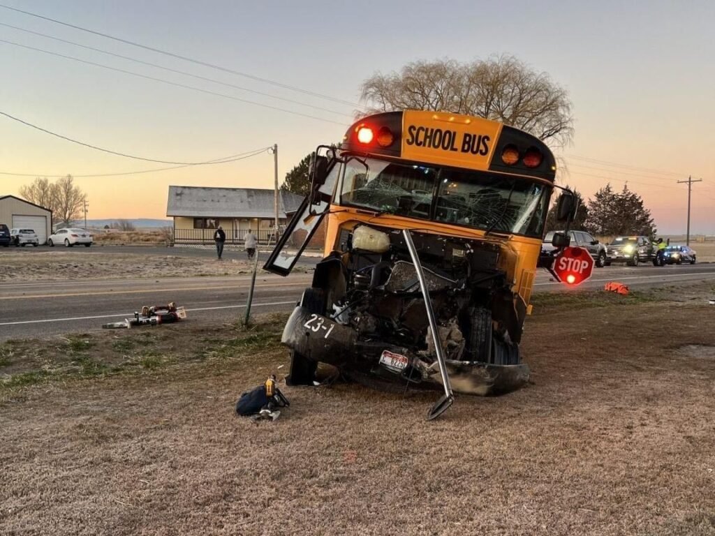 School buses crash in Idaho with several kids hurt, including 1 flown to hospital