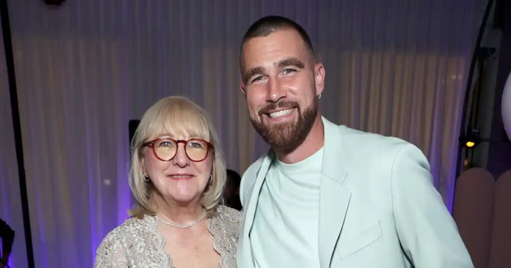 Travis Kelce Hugs Mom Donna Kelce Ahead of Chiefs vs Texans Game