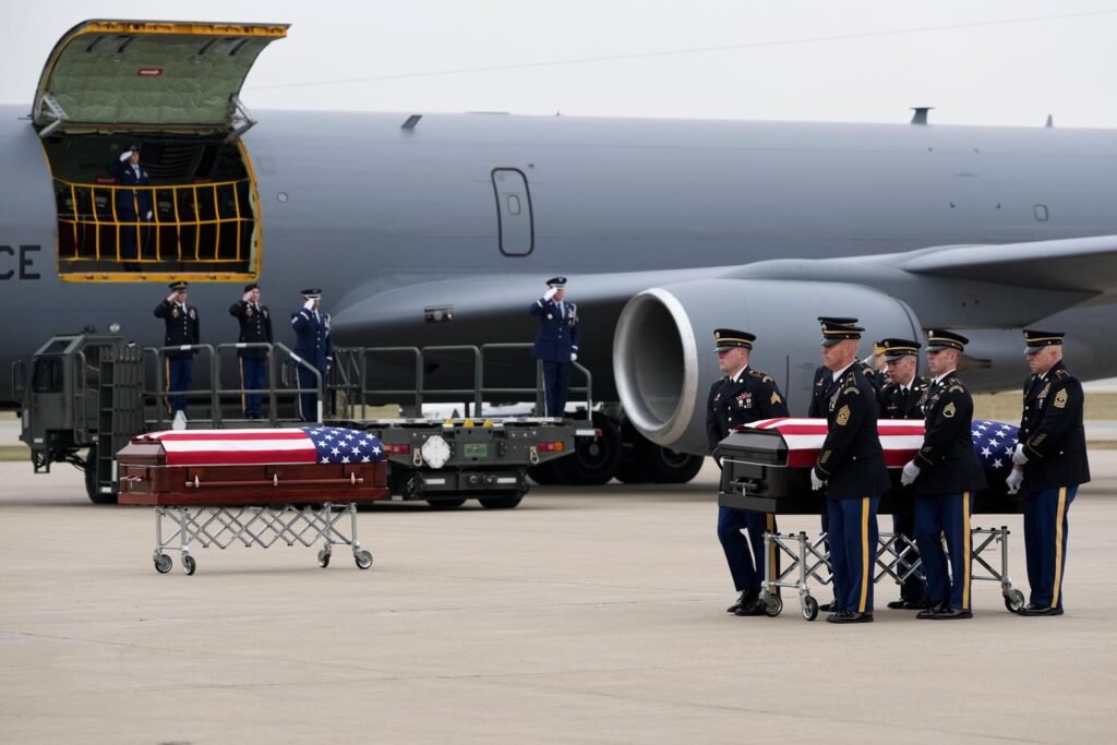 Two Iowa National Guard members killed in Syria return home on Christmas Eve