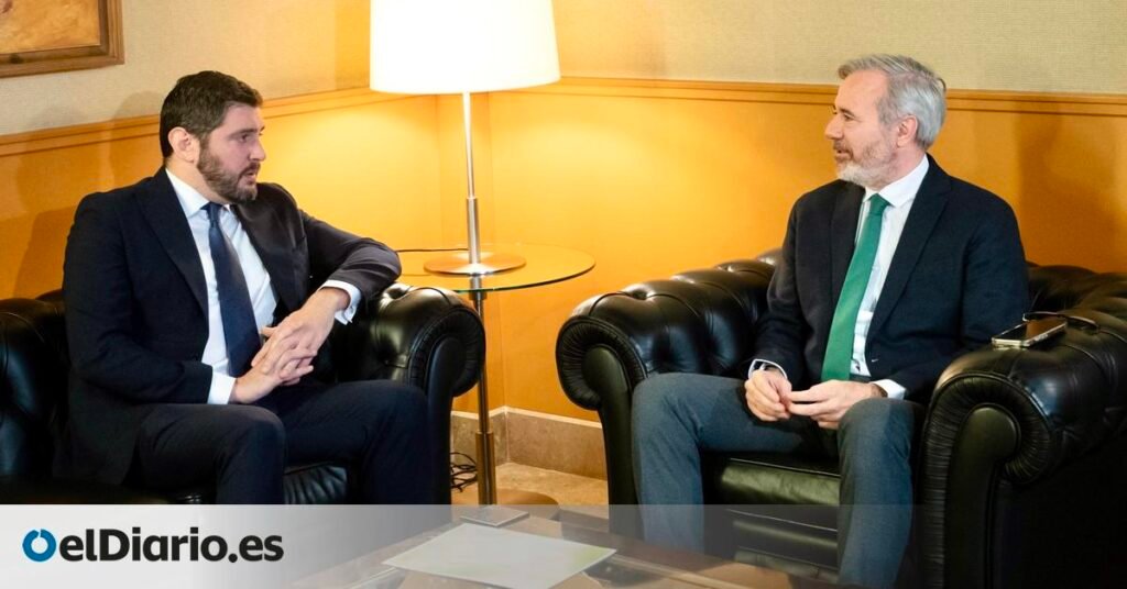 Vox ve “lejos” el acuerdo presupuestario en Aragón y el Gobierno del PP le emplaza a una última reunión: “O sí o no” Vox ve "lejos" el acuerdo presupuestario en Aragón y el Gobierno del PP le emplaza a una última reunión: "O sí o no"