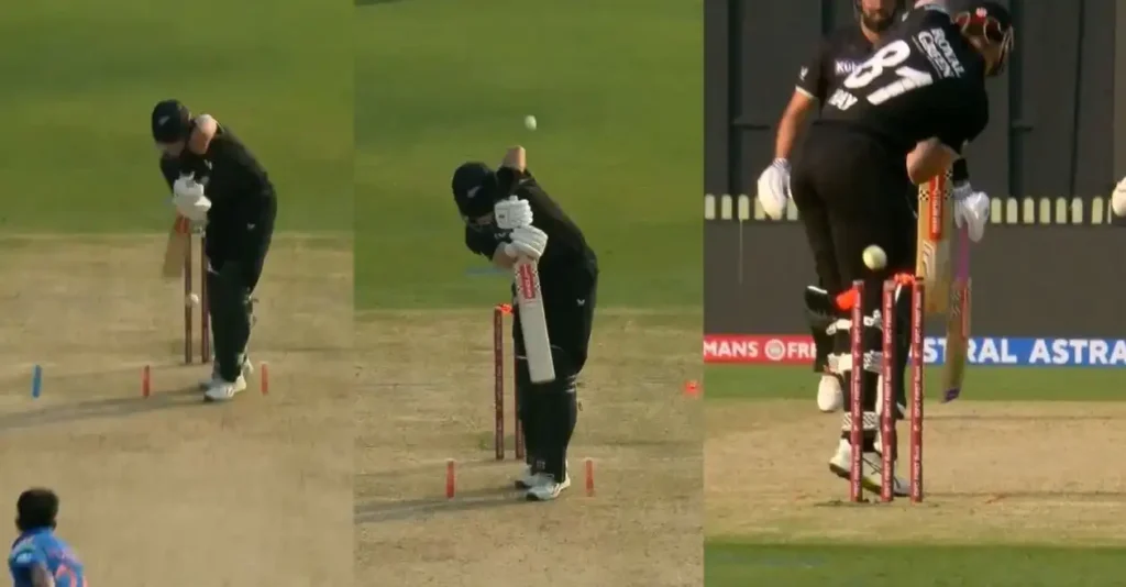 IND vs NZ [WATCH]: Prasidh Krishna cleans up Mitchell Hay with a jaffa in the first ODI