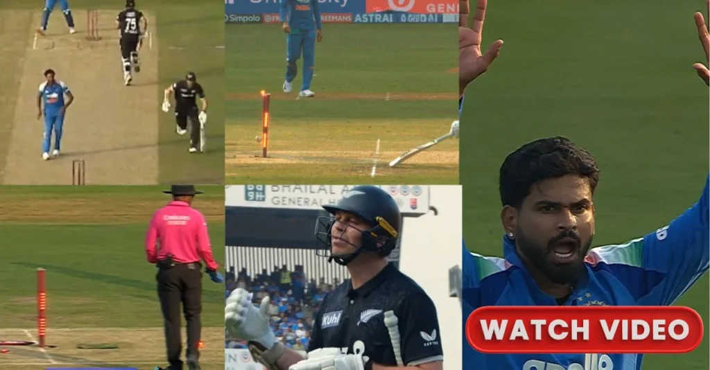 IND vs NZ [WATCH]: Shreyas Iyer sends Michael Bracewell packing with a rocket throw during Vadodara ODI