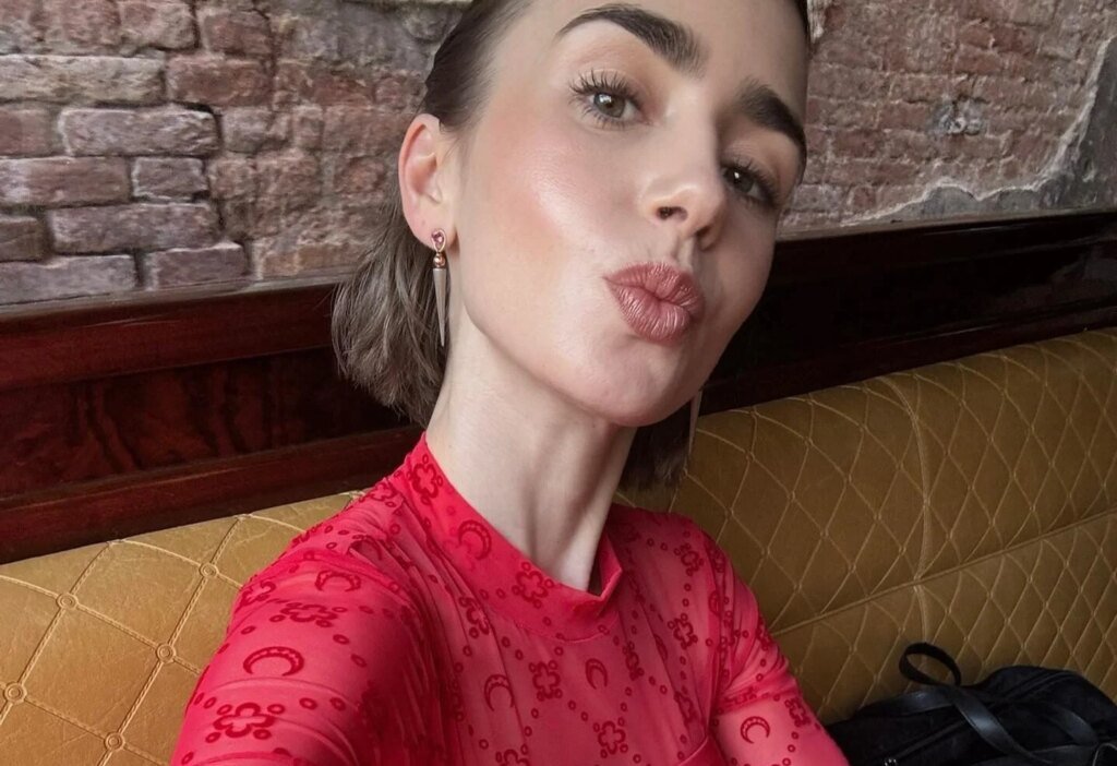 Lily Collins Celebrates ‘Emily In Paris’ Milestone In A Stunning Red Look
