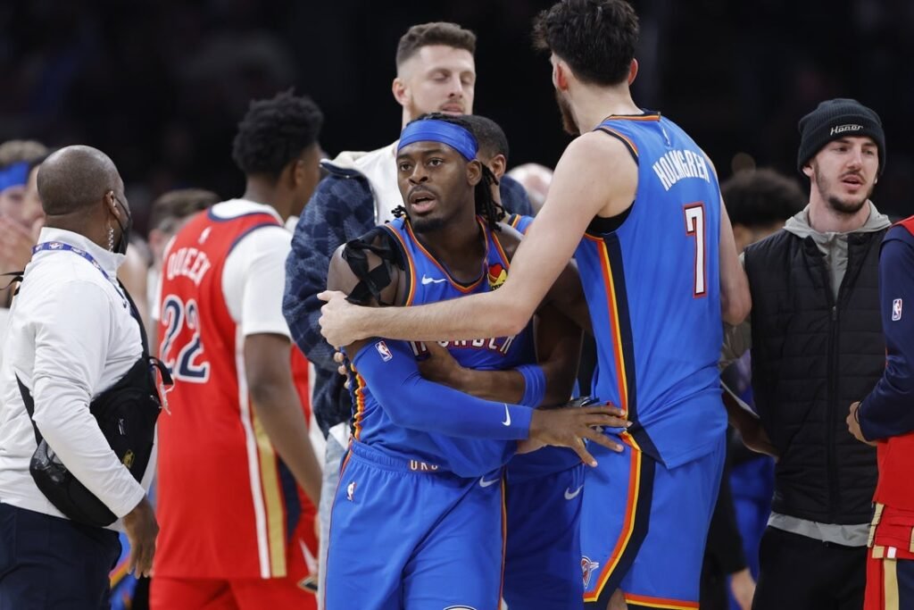 Thunder's Luguentz Dort, Pelicans' Jeremiah Fears fined
