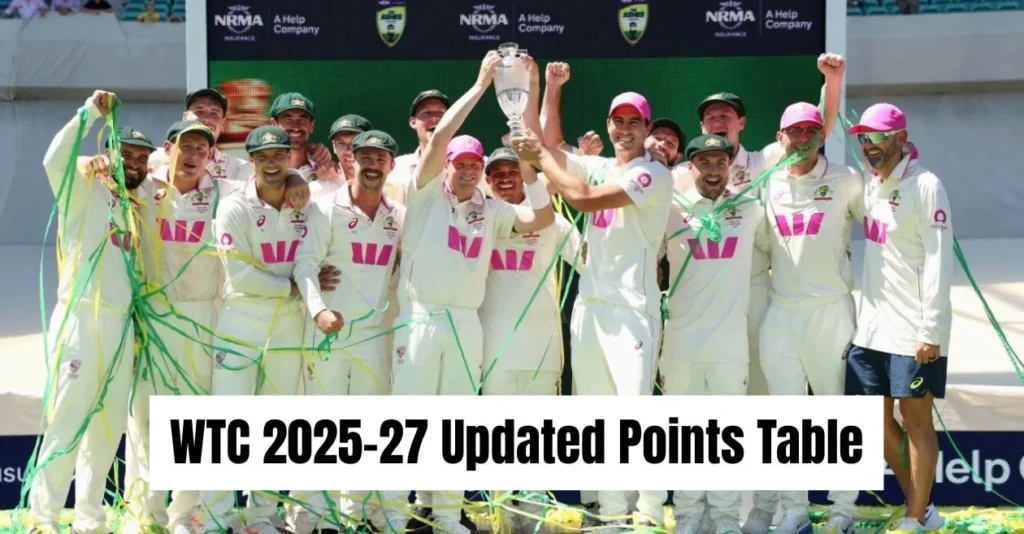 WTC 2025-27 Points Table [UPDATED]: Australia stays on top with Ashes Test series win over England; India below Pakistan in rankings