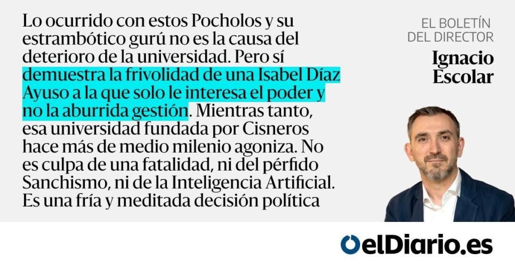 Ayuso y los Pocholos contra la Universidad