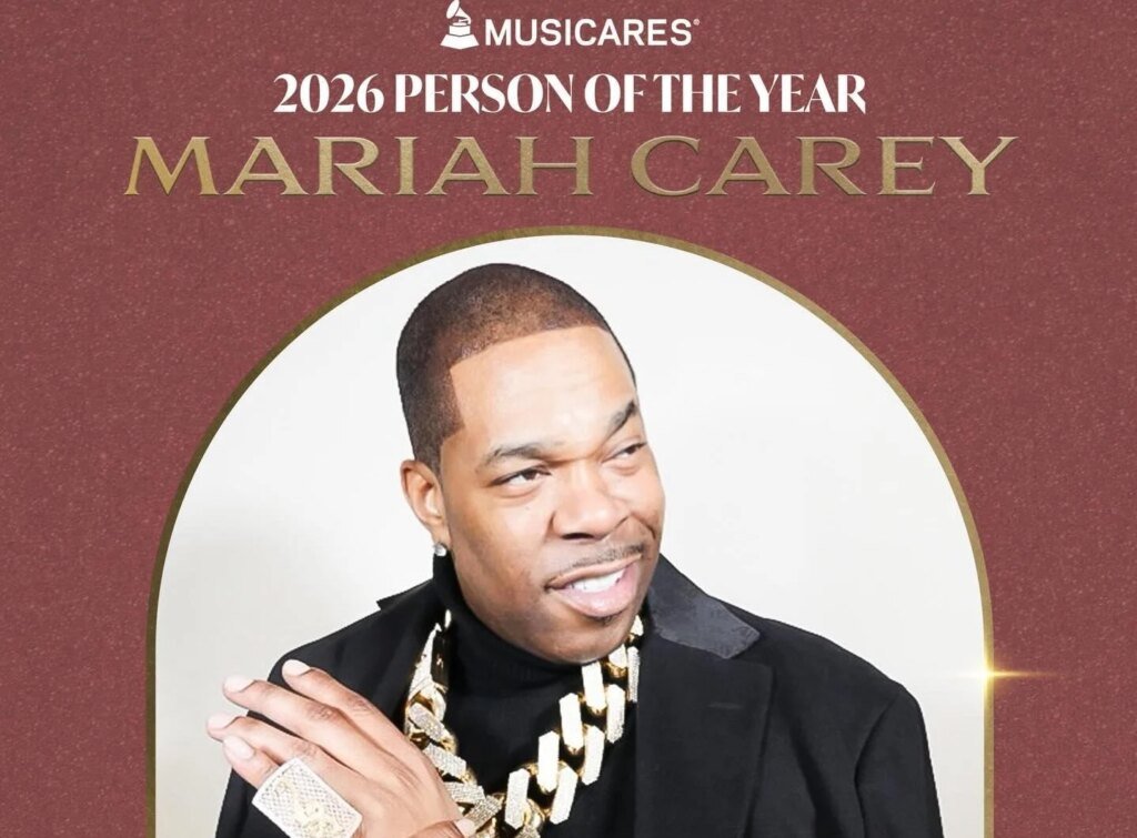 Busta Rhymes Honors Mariah Carey At Prestigious Grammy Week Gala