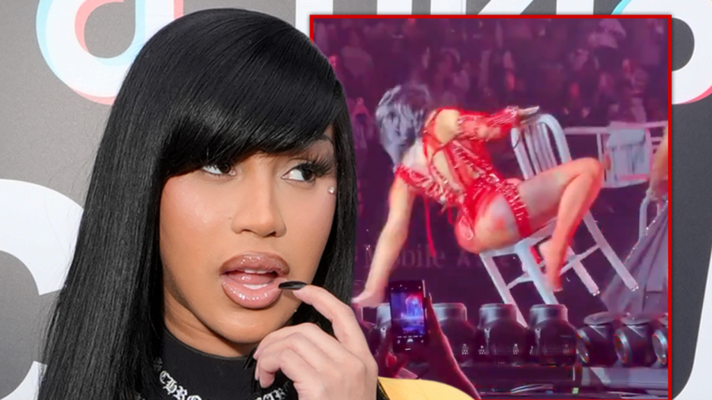 Cardi B Falls on Stage During 'Little Miss Drama' Tour