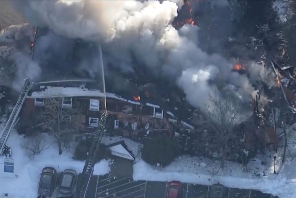 Gas explosion in New Hampshire sparks a fire at a mental health facility