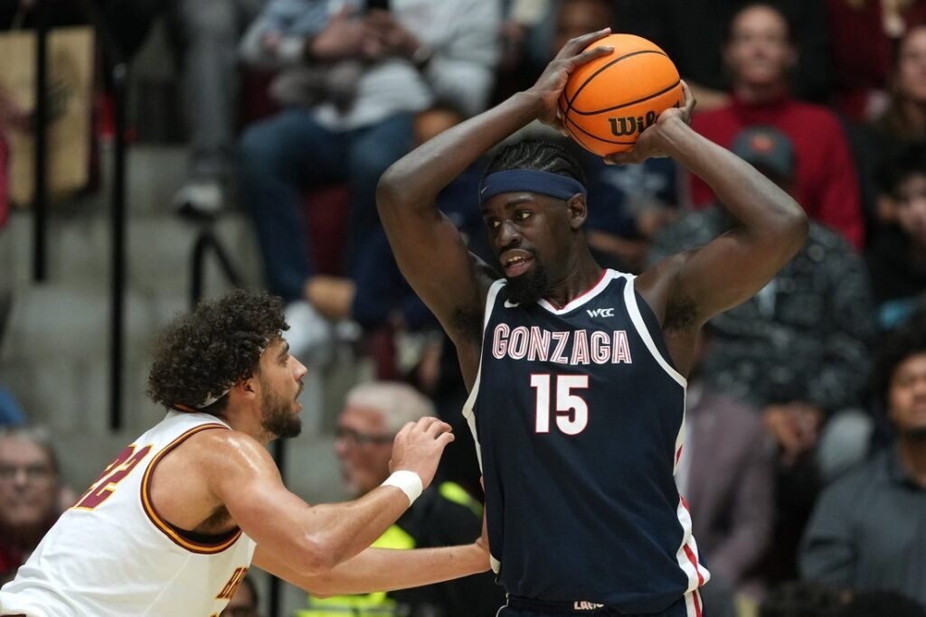 Graham Ike powers No. 12 Gonzaga past longtime rival Santa Clara