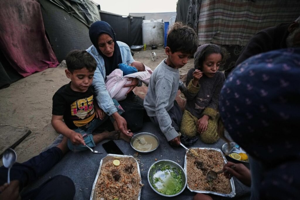 How one displaced family in Gaza is observing Ramadan's first day under a fragile ceasefire deal