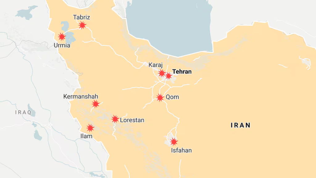 Maps of the Israeli-US attack and Iran’s response | International Maps of the Israeli-US attack and Iran’s response | International