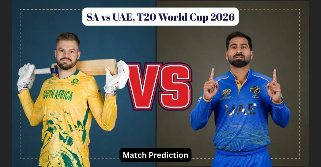 SA vs UAE, T20 World Cup 2026, Match Prediction: Who will win today’s game between South Africa and UAE? SA vs UAE, T20 World Cup 2026, Match Prediction: Who will win today’s game between South Africa and UAE?