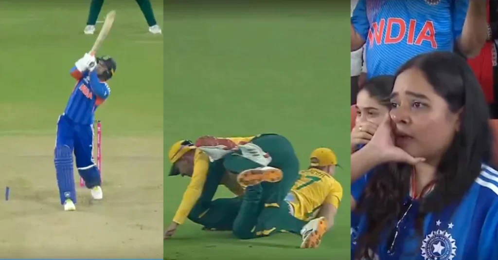 WATCH: Abhishek Sharma’s dismissal after Keshav Maharaj-Corbin Bosch collision leaves Indian fan girl in tears WATCH: Abhishek Sharma’s dismissal after Keshav Maharaj-Corbin Bosch collision leaves Indian fan girl in tears