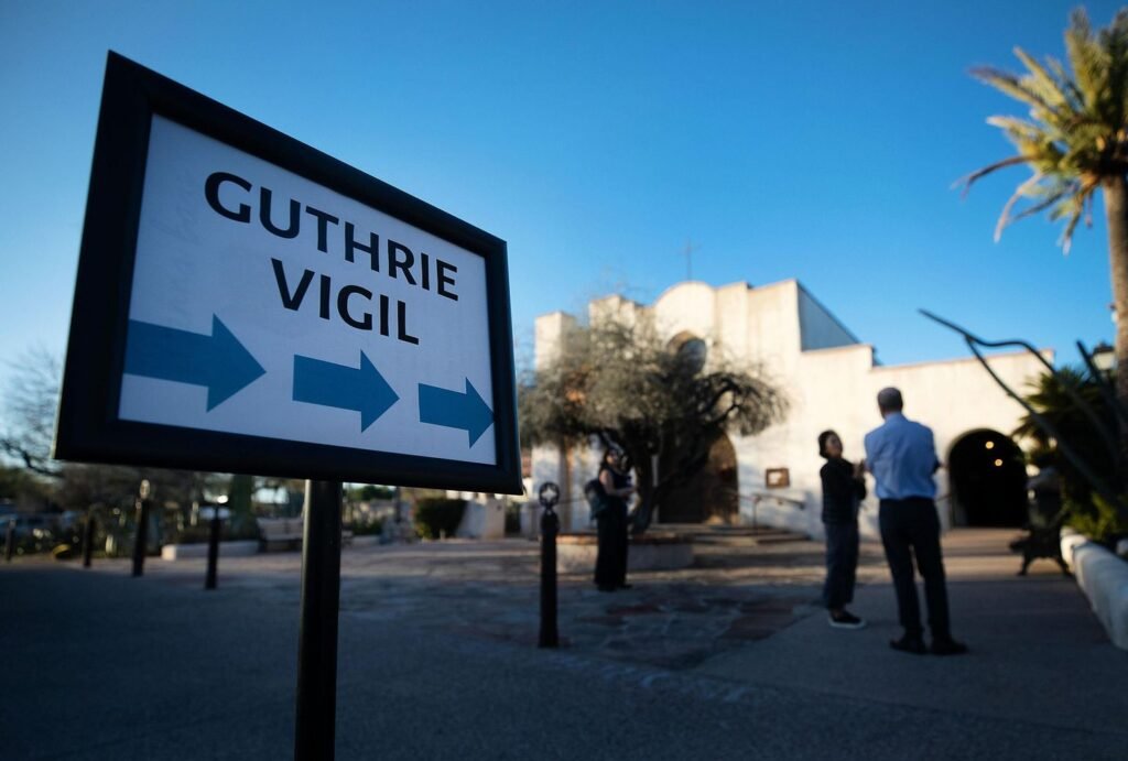 WATCH: Friends of Nancy Guthrie's family hold vigil as search continues for missing mother