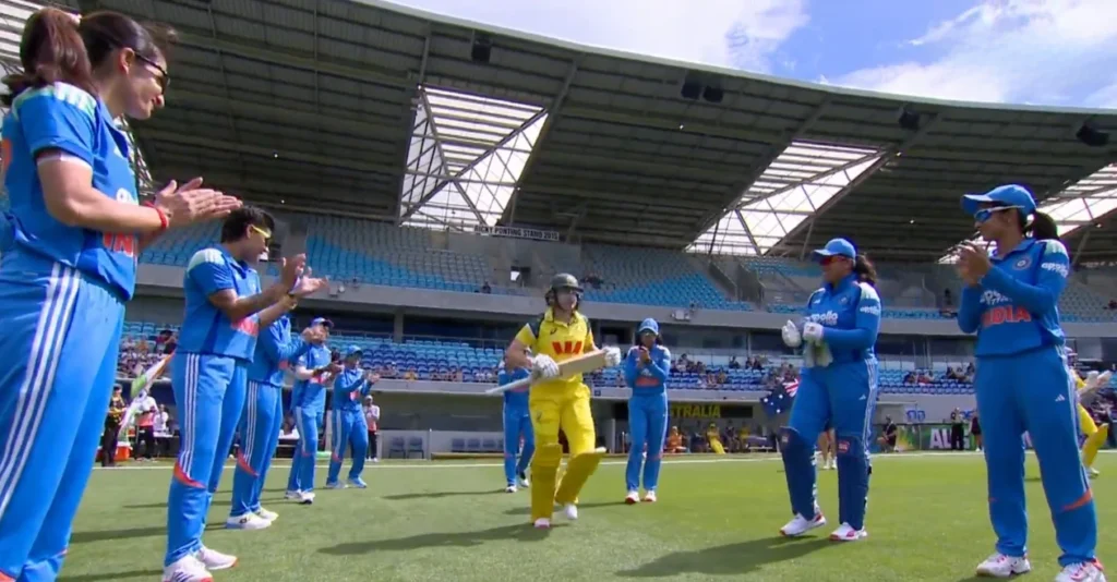 AUS-W vs IND-W [WATCH]: Alyssa Healy receives Guard of Honour from India players in her final ODI