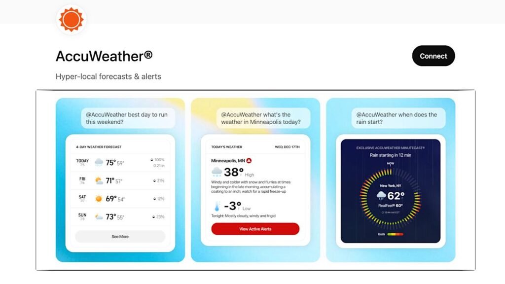 AccuWeather is now available inside ChatGPT