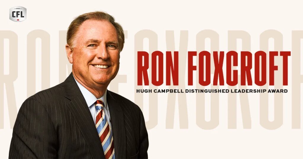 CFL honours whistle inventor Ron Foxcroft with Hugh Campbell Distinguished Leadership Award