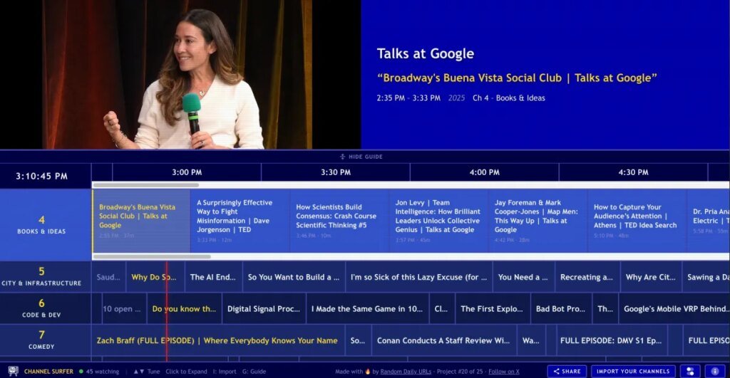 Channel Surfer lets you watch YouTube like it's old-school cable TV