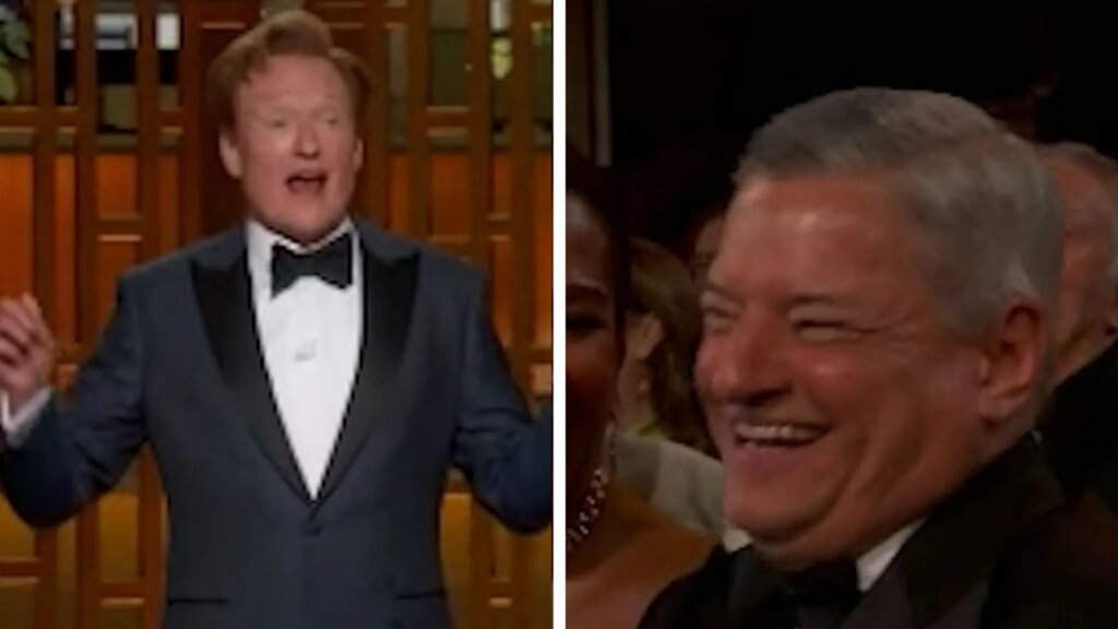 Conan O’Brien Calls Out Netflix CEO Ted Sarandos at Academy Awards Conan O'Brien Calls Out Netflix CEO Ted Sarandos at Academy Awards