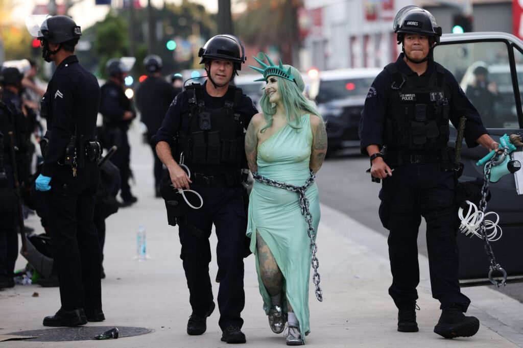 Dozens arrested for failing to disperse after 'No Kings' rally in Los Angeles