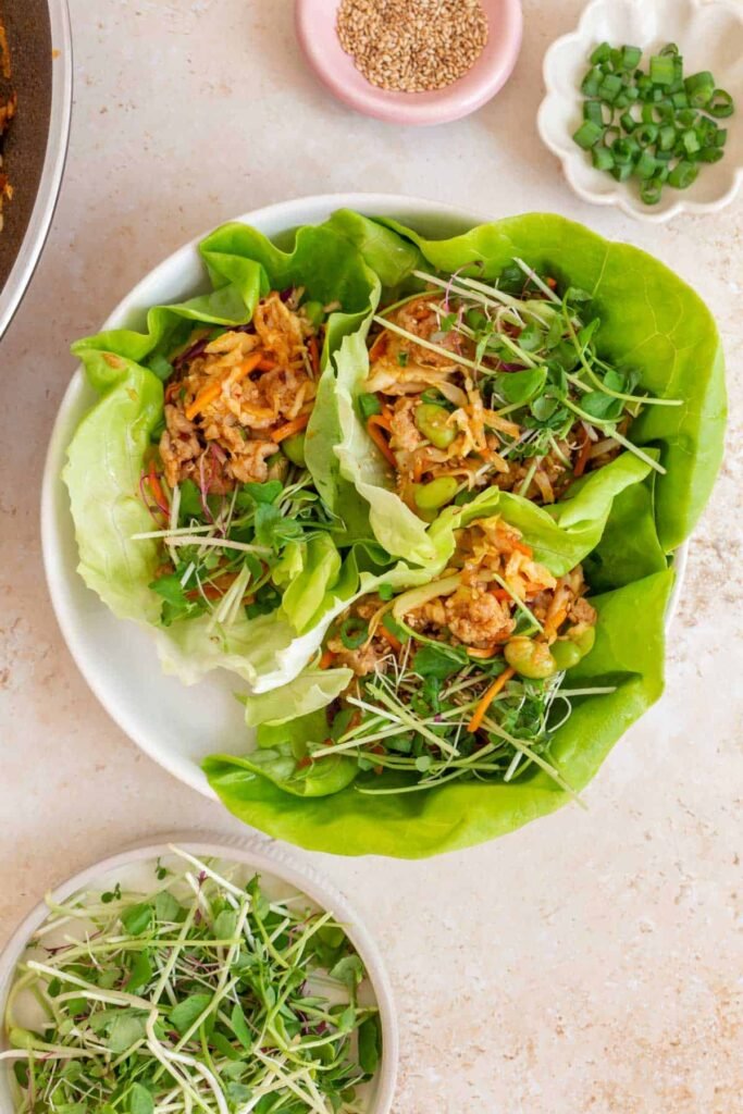 Firecracker Ground Chicken Lettuce Wraps – Carmy Firecracker Ground Chicken Lettuce Wraps - Carmy