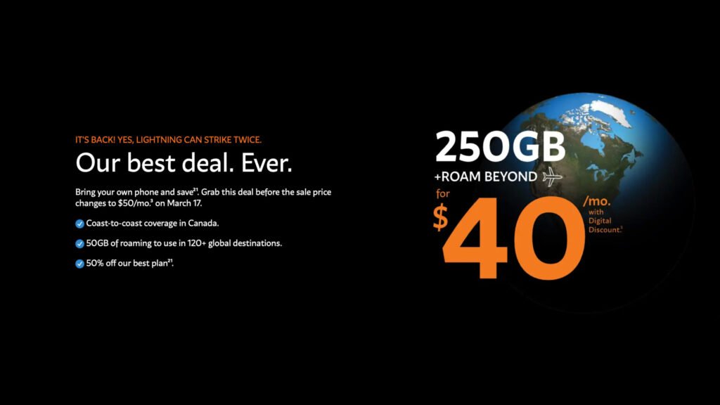 Freedom Mobile brings back $40/250GB plan for limited time