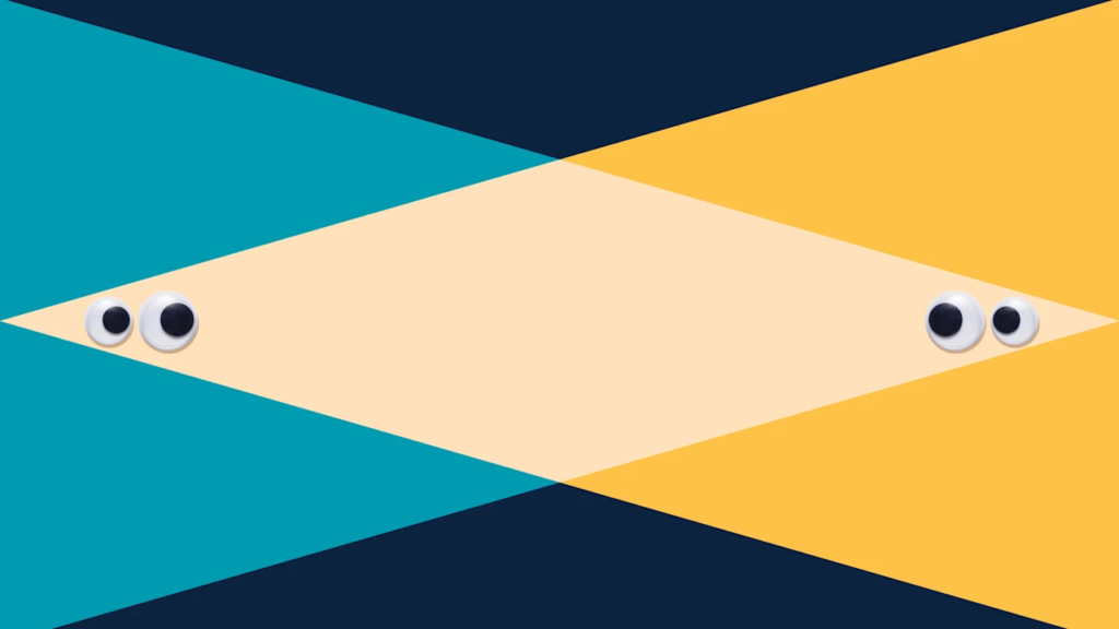 How distance changes perception: The making of an observer