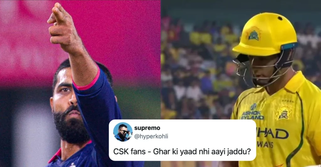 IPL 2026: “Ghar ki yaad nahi aayi” – Ravindra Jadeja’s ‘gun’ celebration after dismissing Shivam Dube sparks Dhurandhar memes