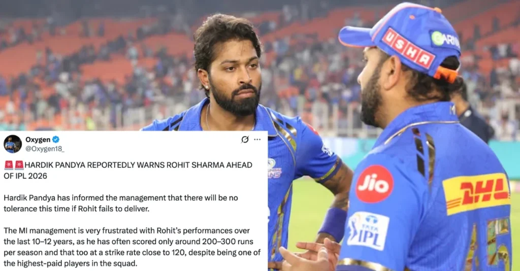 IPL 2026: Mumbai Indians responds to claims of Hardik Pandya issuing a warning to Rohit Sharma IPL 2026: Mumbai Indians responds to claims of Hardik Pandya issuing a warning to Rohit Sharma
