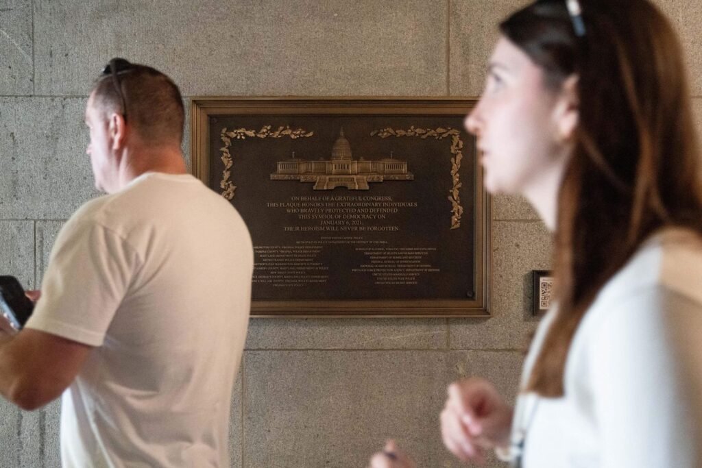 Jan. 6 memorial plaque placed at Capitol, three years after intended
