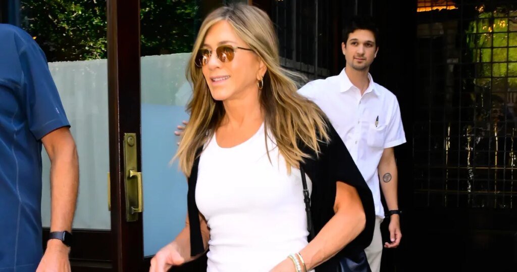 Jennifer Aniston's Lightweight Spring Cardigan Has a Lookalike