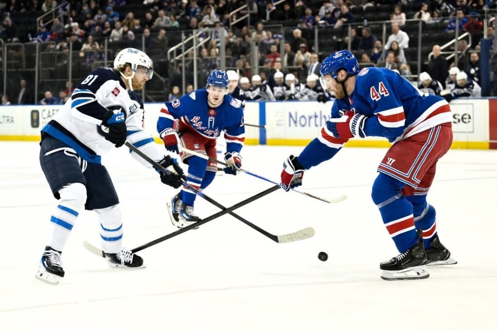 Jets end skid by beating Rangers in OT