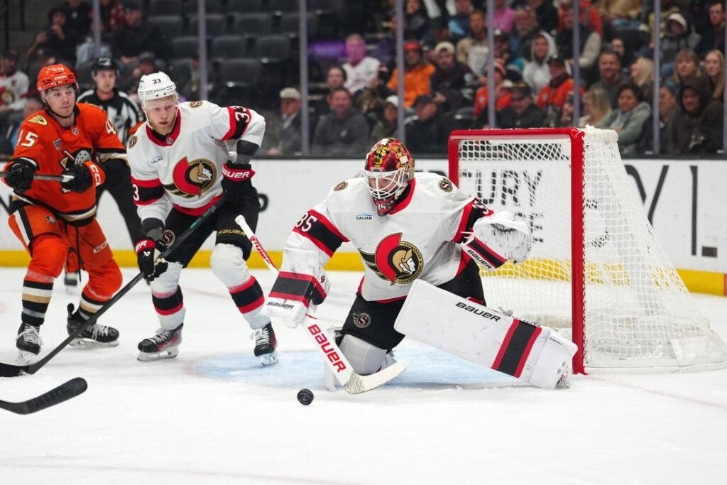 Linus Ullmark, Senators shut out Ducks