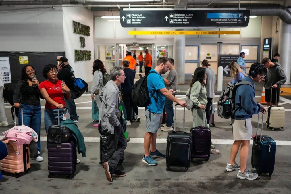 Long airport lines highlight concerns about unpaid security officers in the shutdown