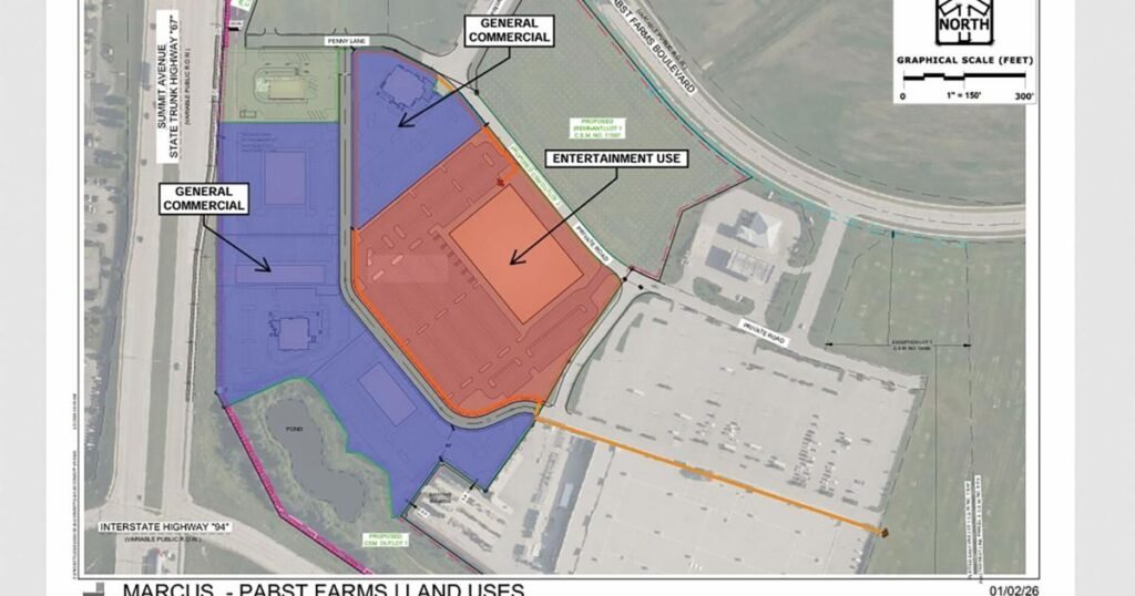 Marcus Corp planea zona de entretenimiento en Pabst Farms
