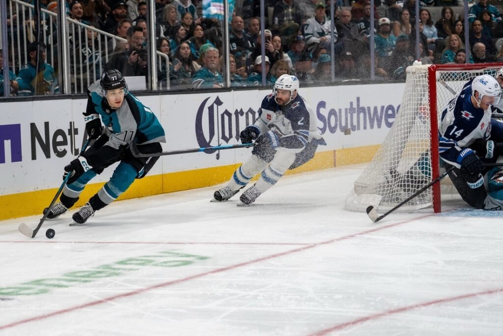 Michael Misa's OT winner lifts Sharks over Jets